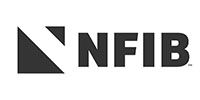 NFIB logo in black with a geometric icon and bold letters on a white background