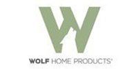 Wolf Home Products logo with a green “W” and gray text on a white background