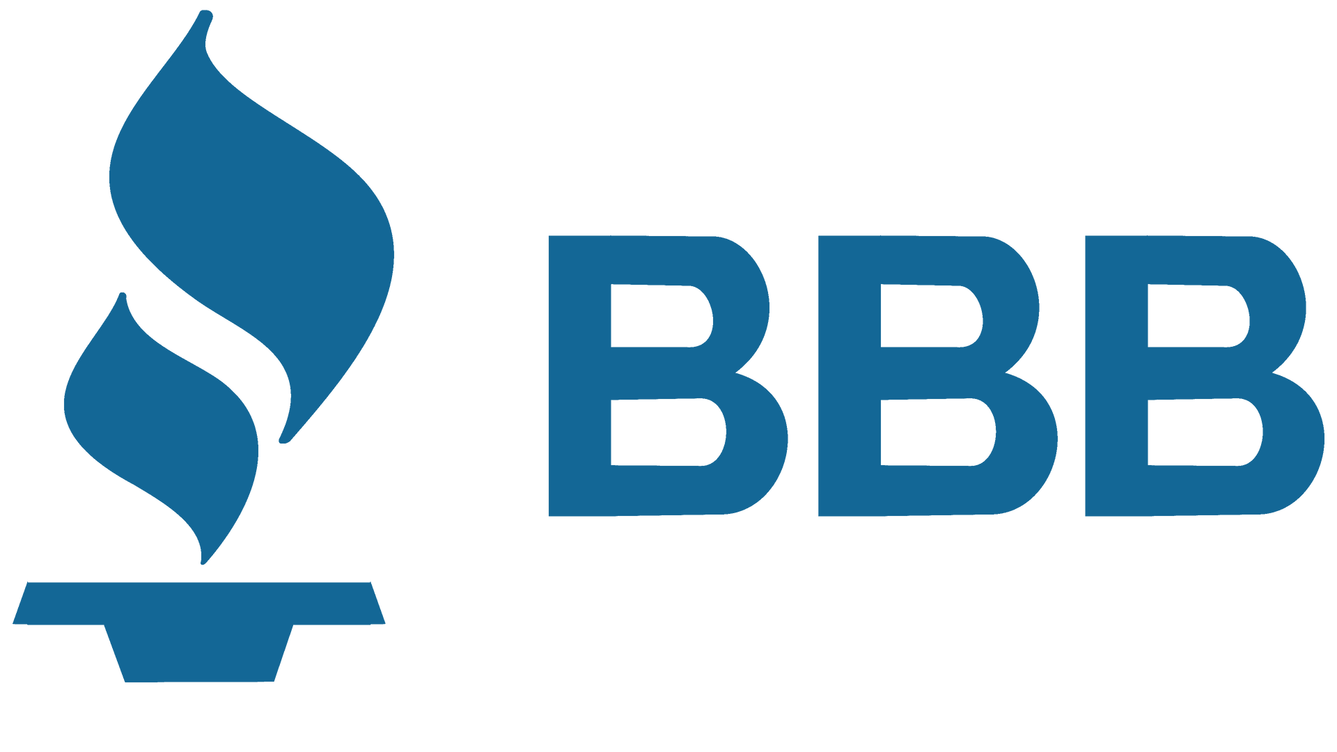 BBB logo with blue torch icon and bold blue letters on white background