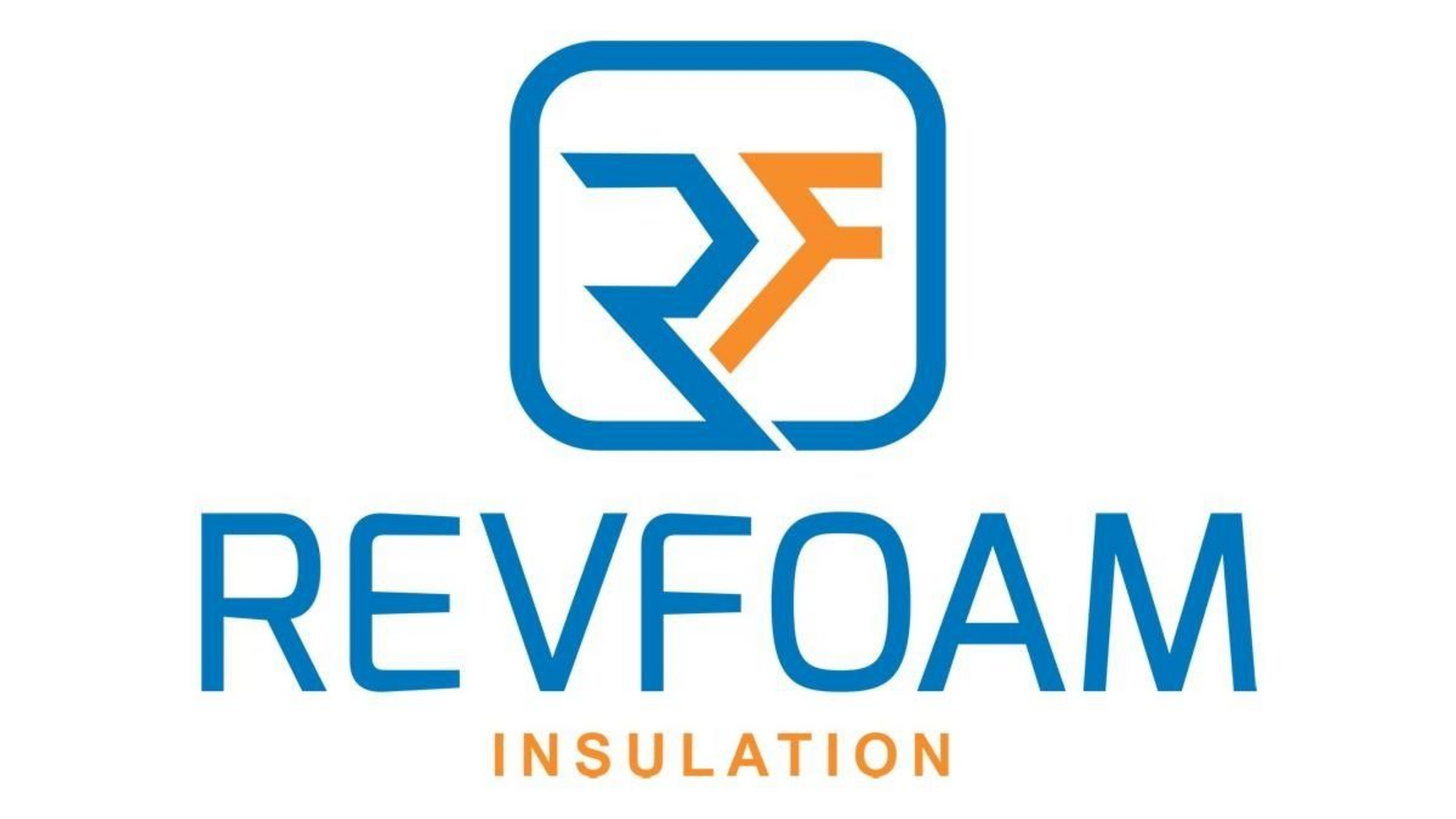 REVFOAM INSULATION logo in blue, orange, and white