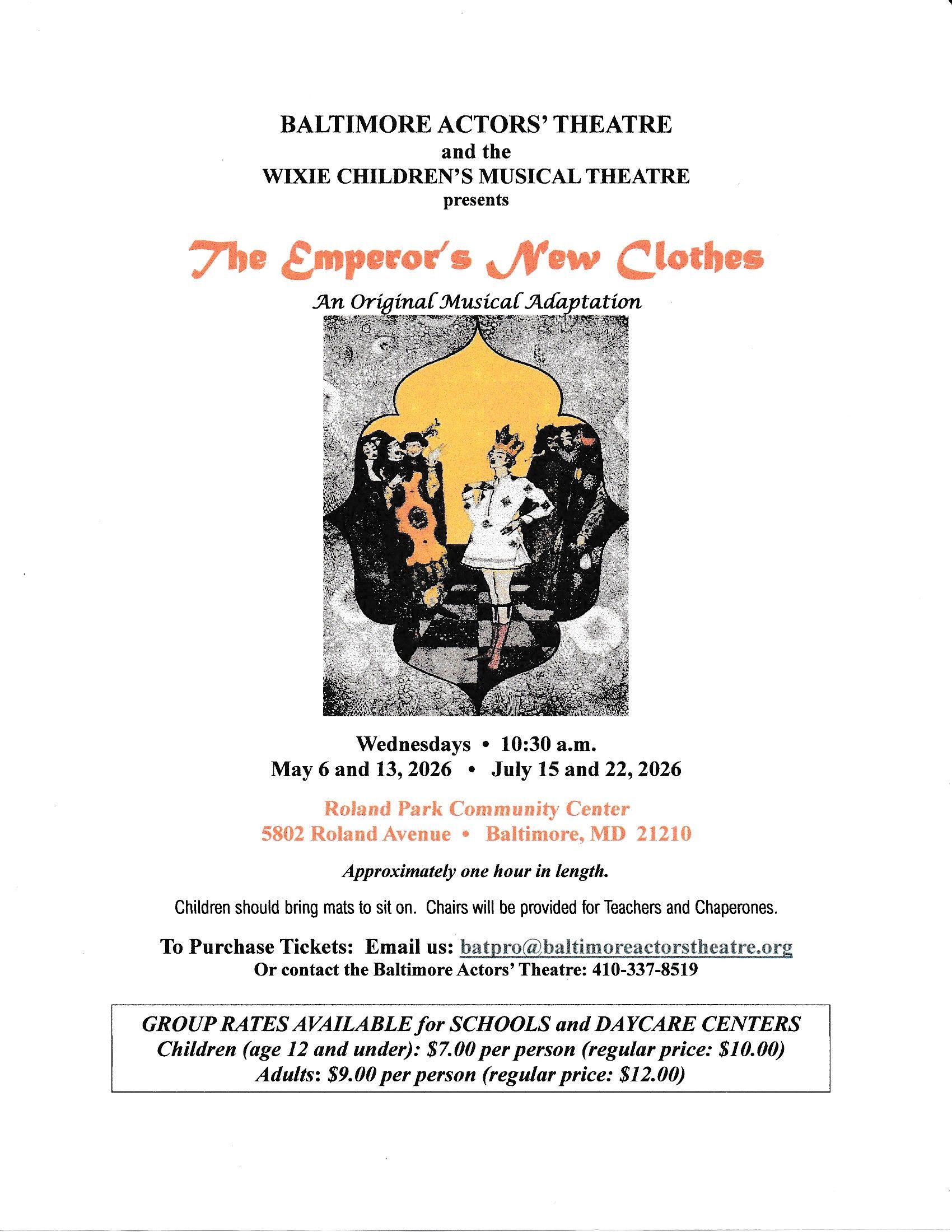 The Emperor's New Clothes Flyer