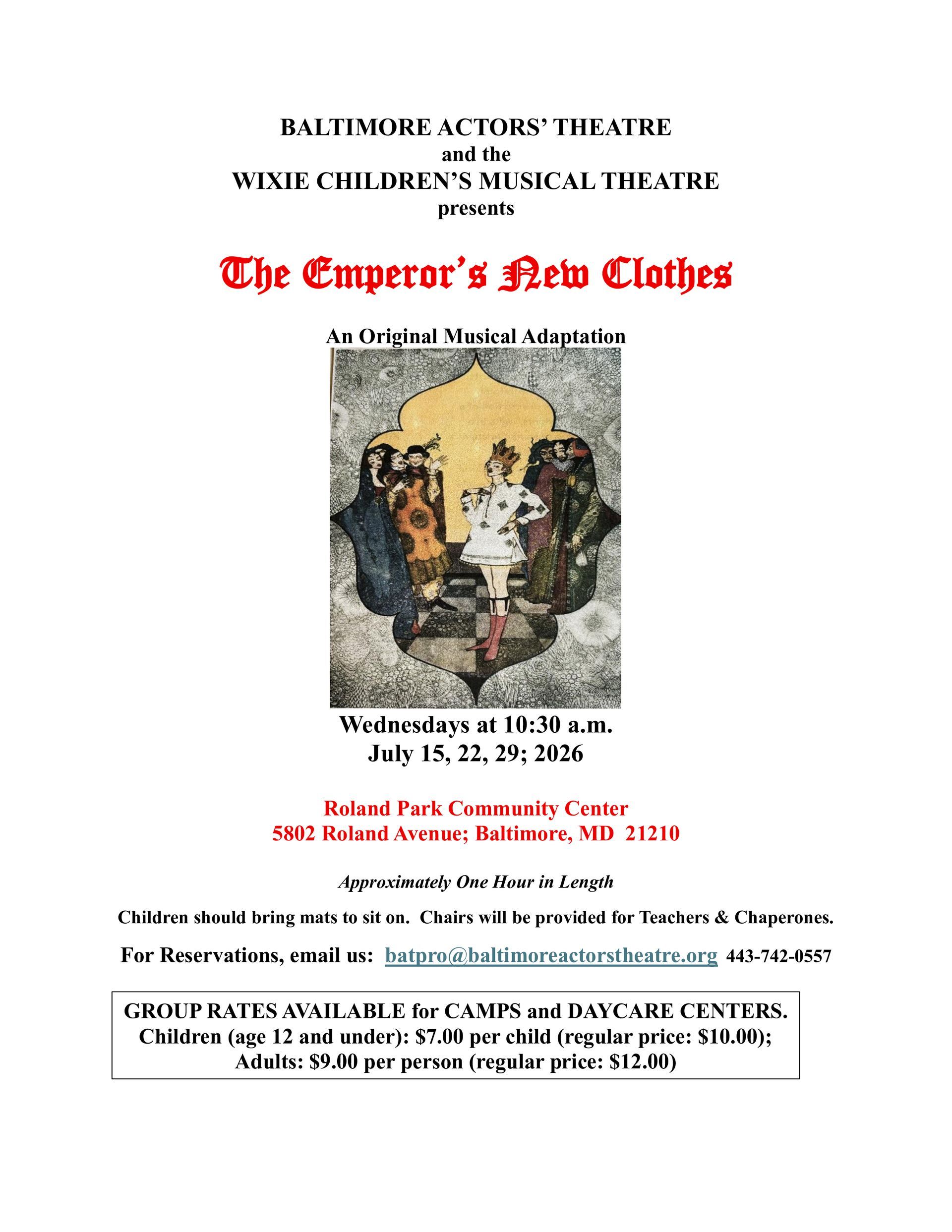 The Emperor's New Clothes flyer