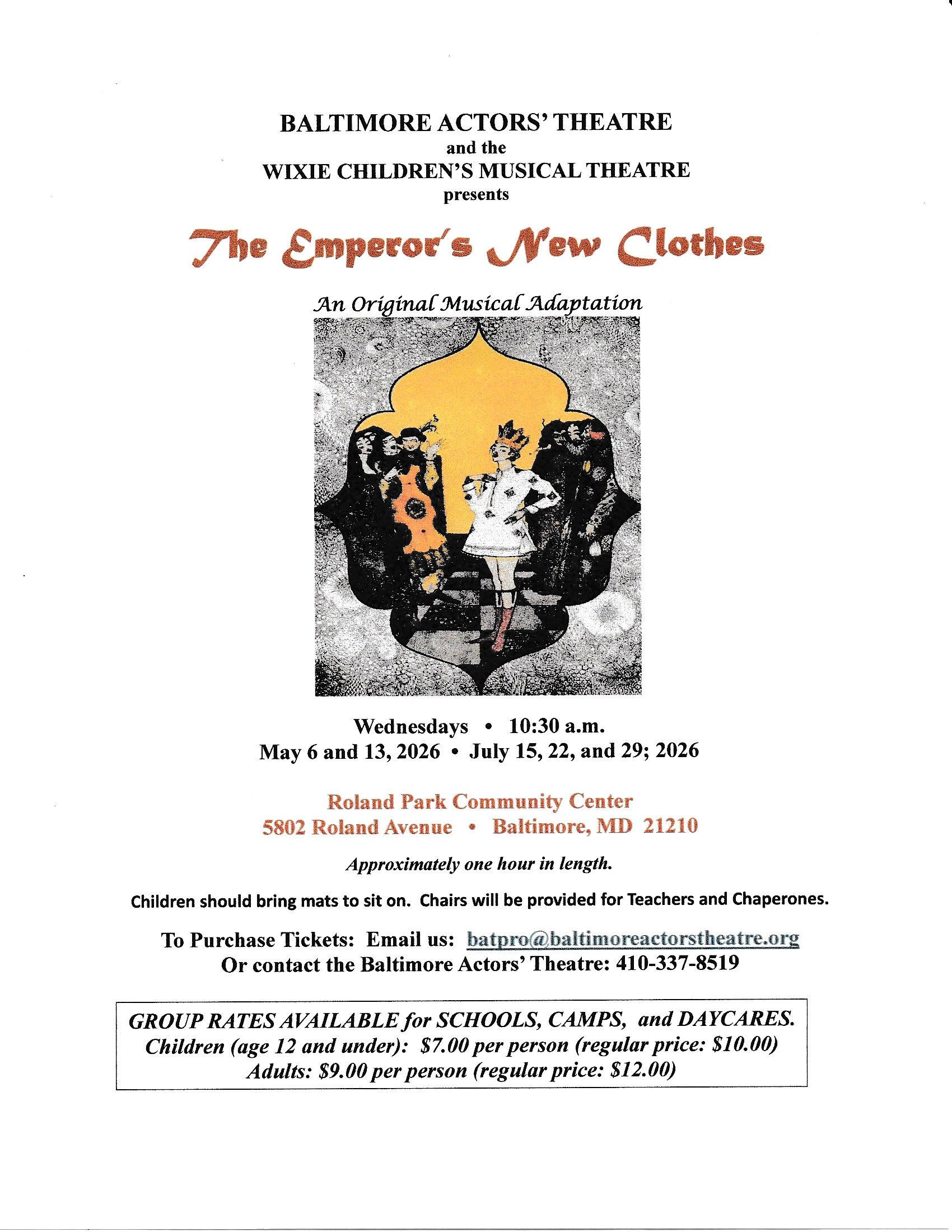 The emperor's new clothes flyer