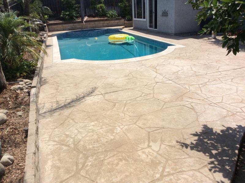 Concrete pool deck
