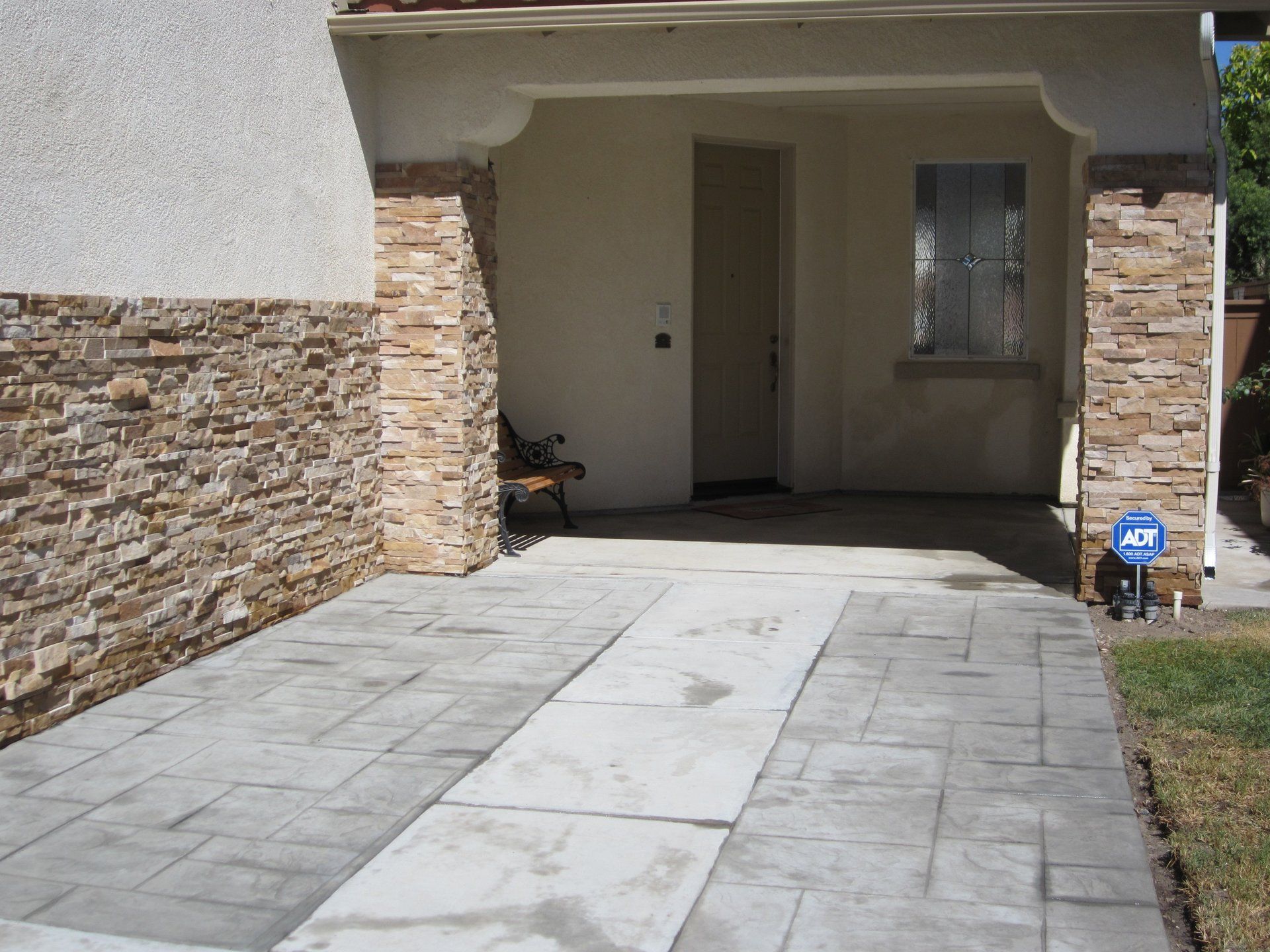 Concrete driveway