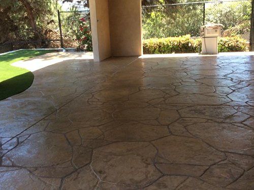 Indoor stained concrete