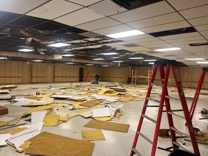 Commercial ceiling tile replacement