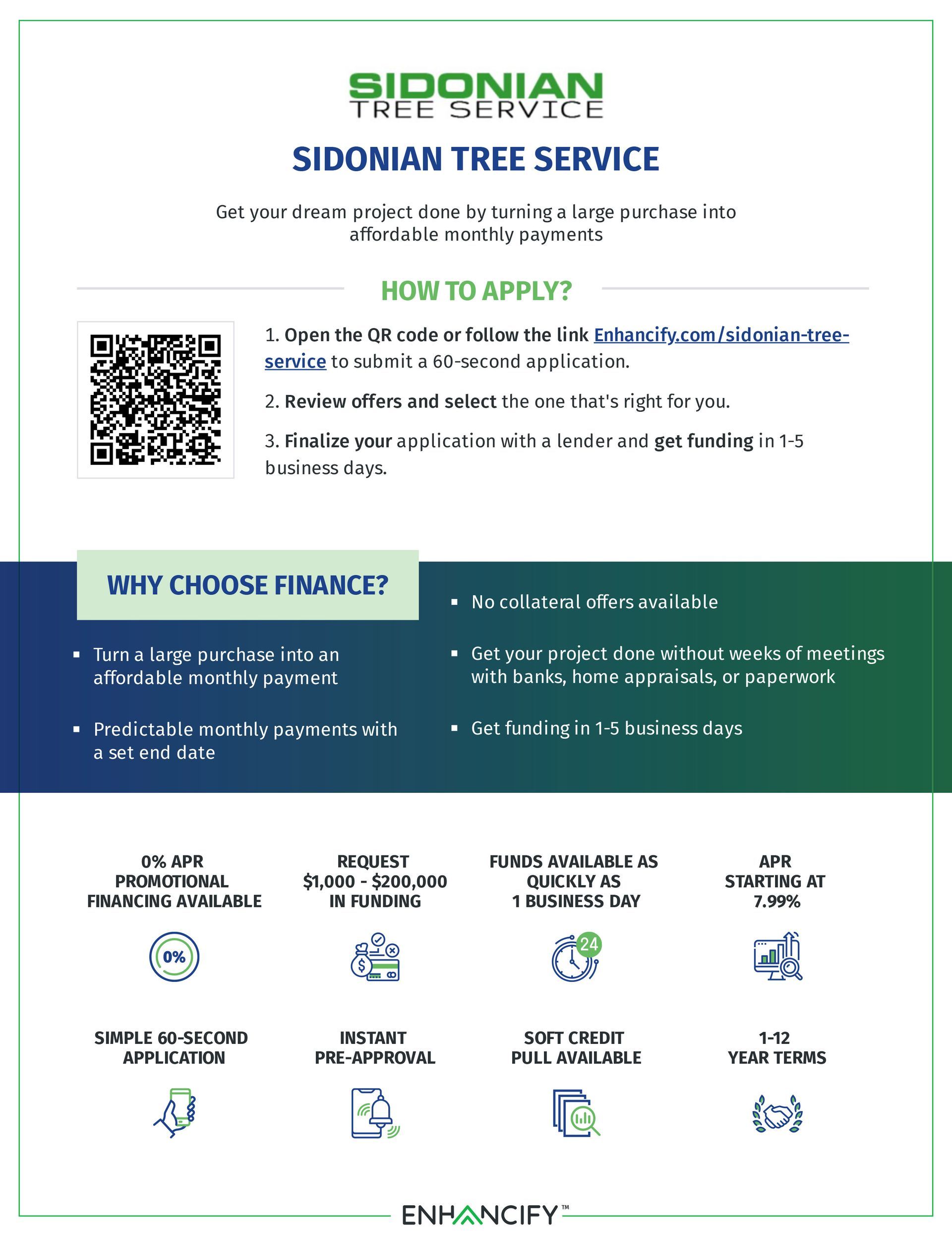 sidonian tree service financing option 1