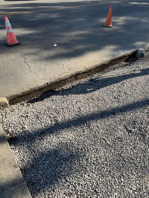 Concrete with gravel