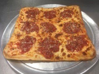 square pepperoni pizza