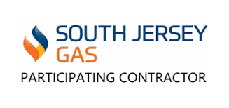 South Jersey Gas Participating Contractor logo with blue and orange flame icon