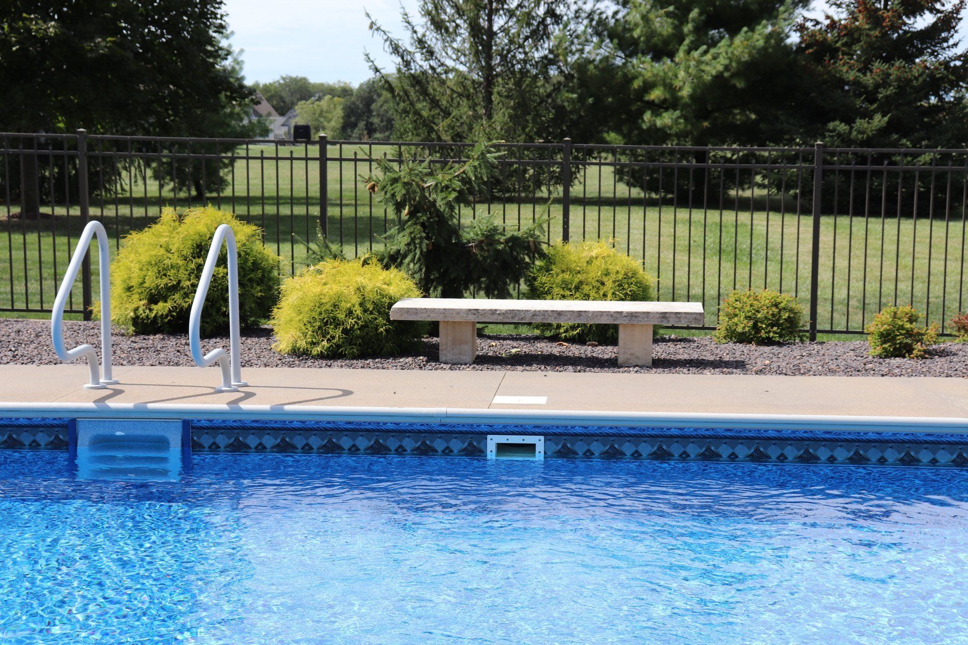 Landscaping with pool