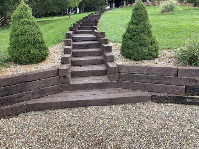 Landscaping with steps