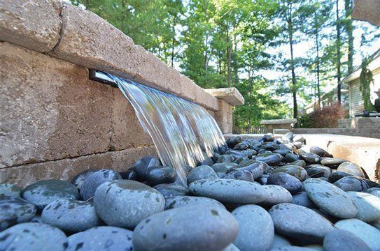 Hardscaping with water fall