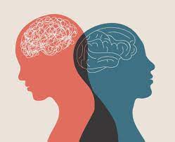 Two people with different brain patterns