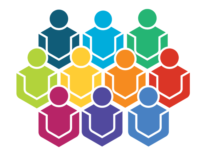 An illustration with 10 differently colored people figures
