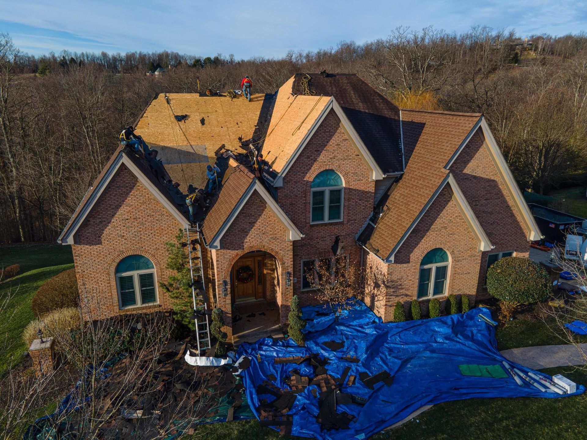 Roof renovated top view