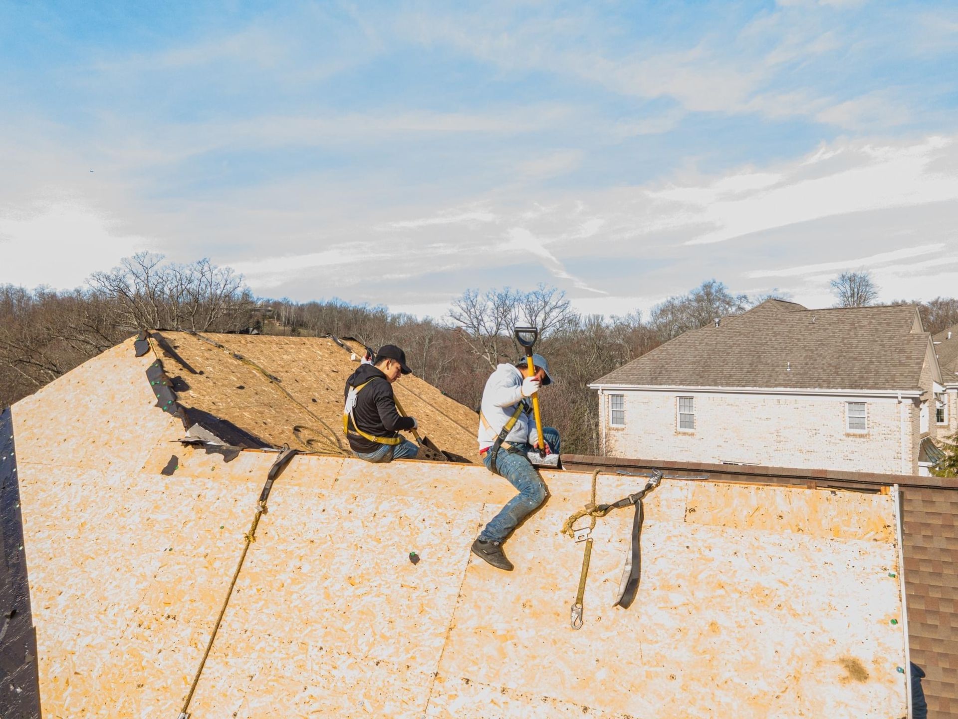 Contractors on the roof