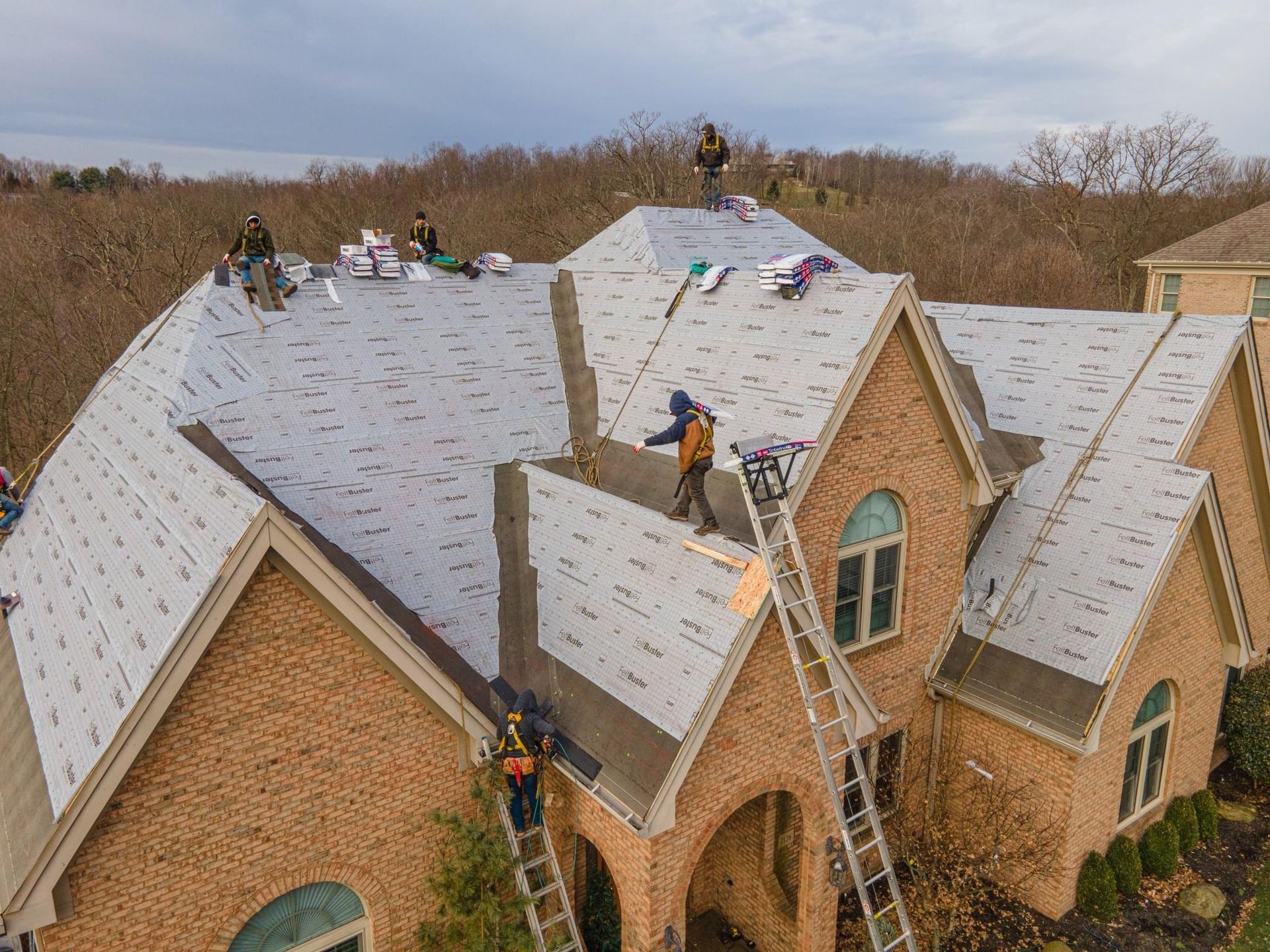 Roof installation project