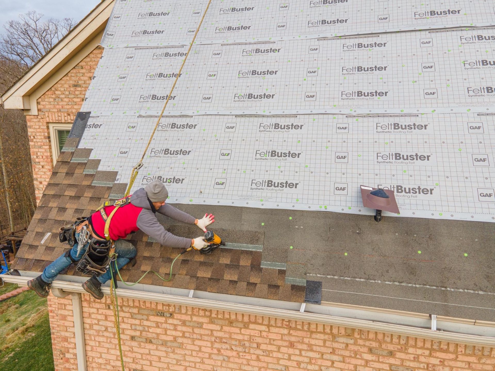 Roof installation process