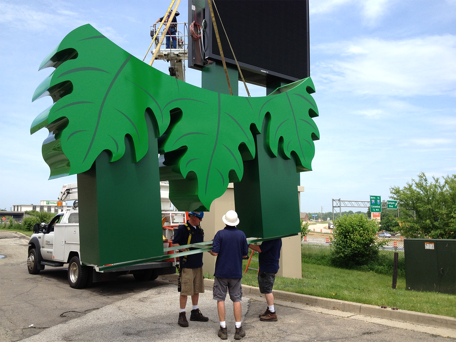 Signage installation