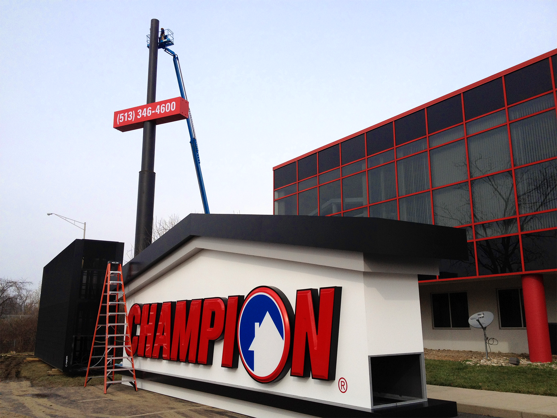 Signage installation