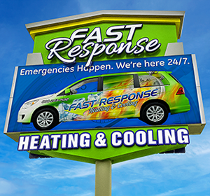 Fast Response Heating and Cooling Digital LED Sign