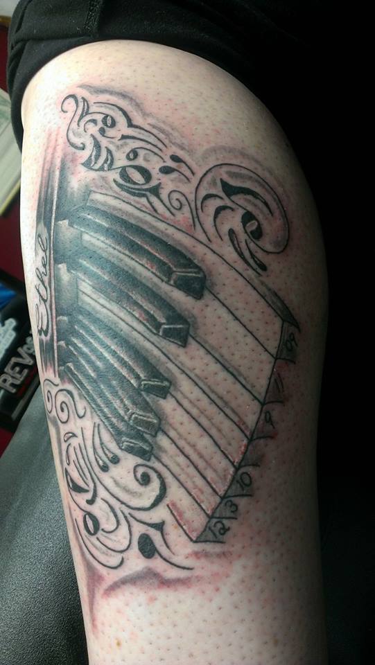 Piano tattoo