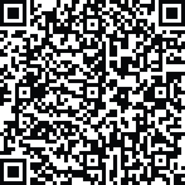 Black-and-white QR code filling the frame, with three corner markers.