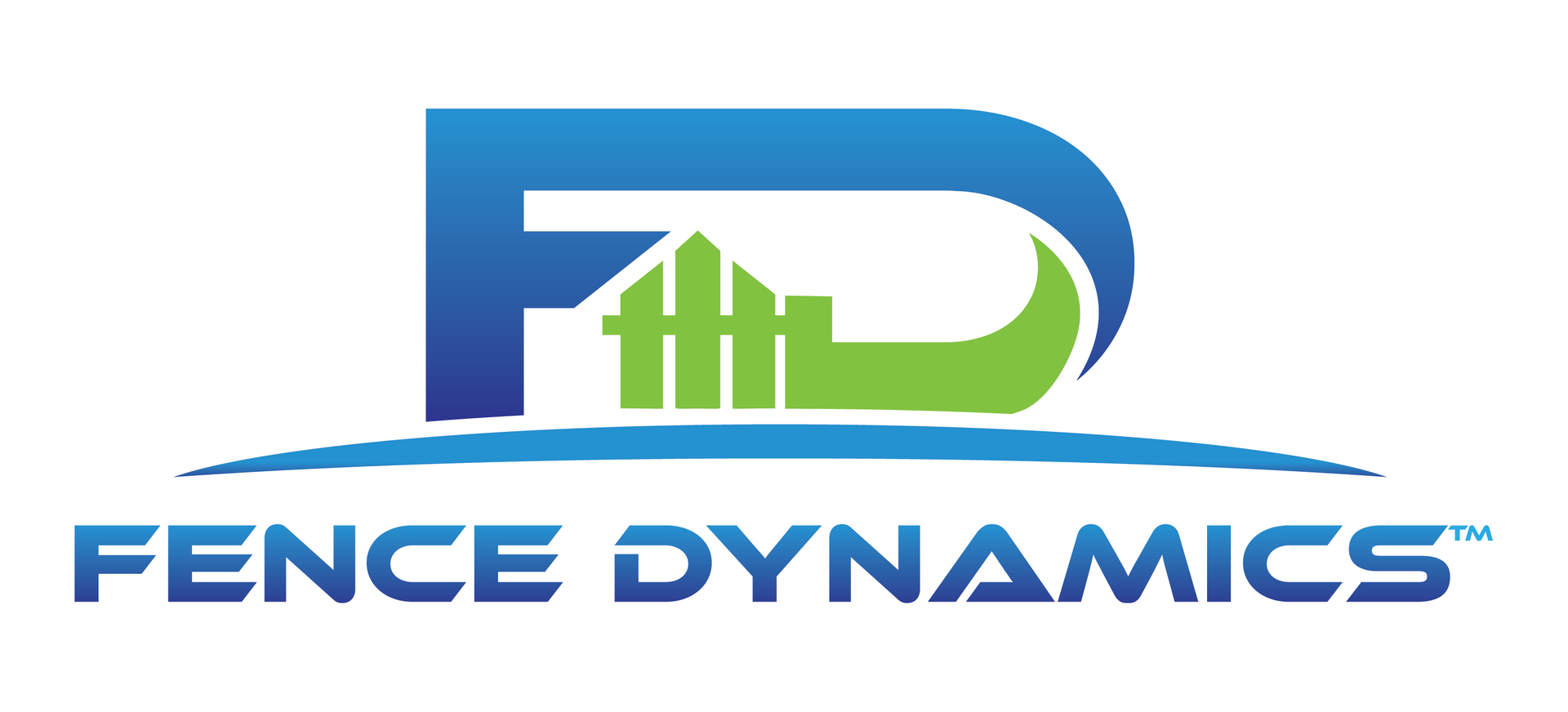 Fence Dynamics logo with blue and green stylized fence icon and company name