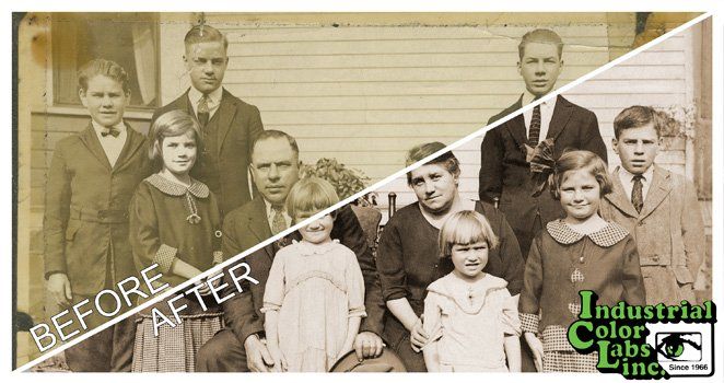 Before and after photo restoration