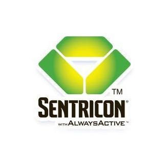 Sentricon logo: a green and yellow geometric shape above black text reading.