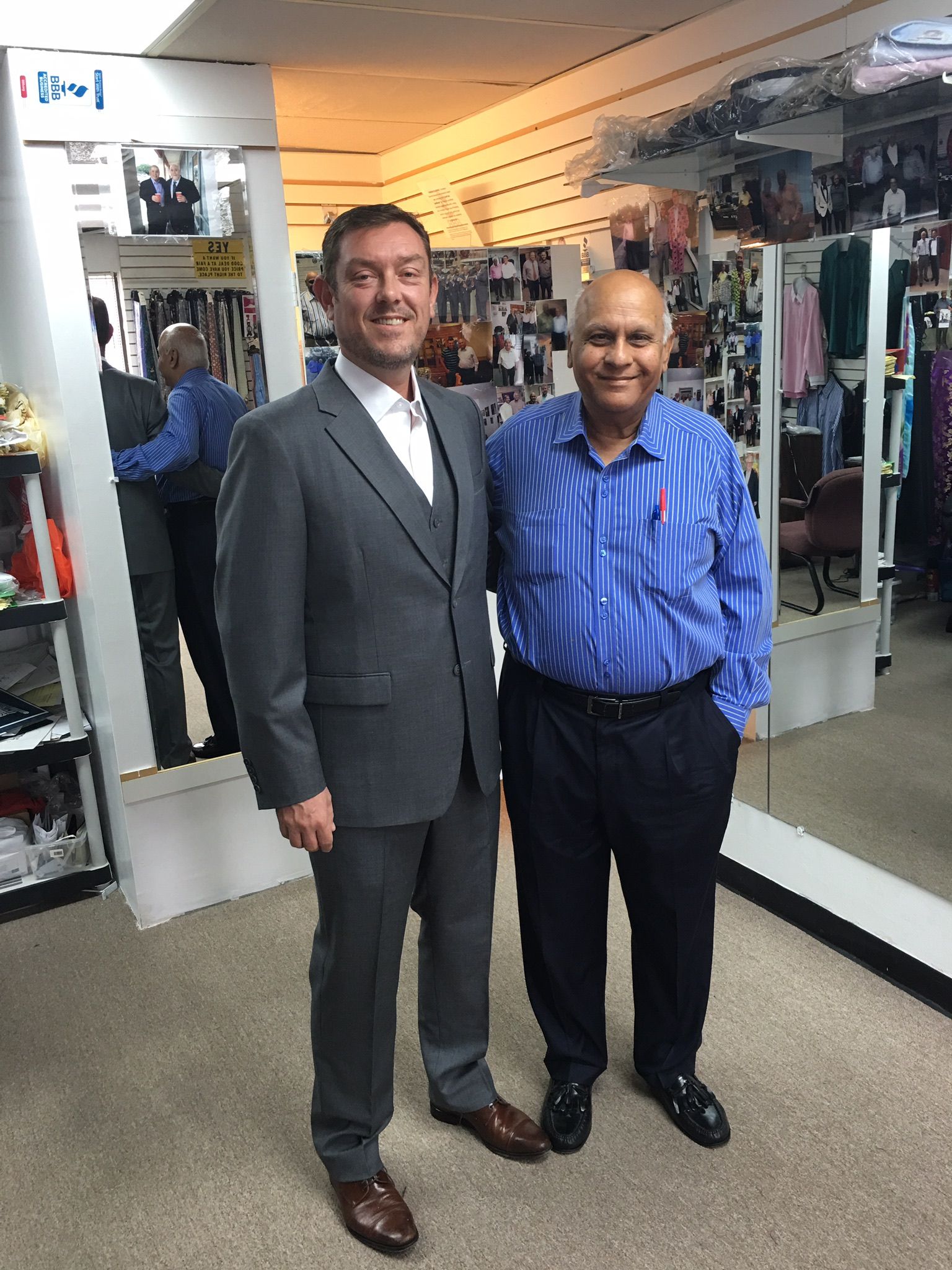 Custom tailored suit