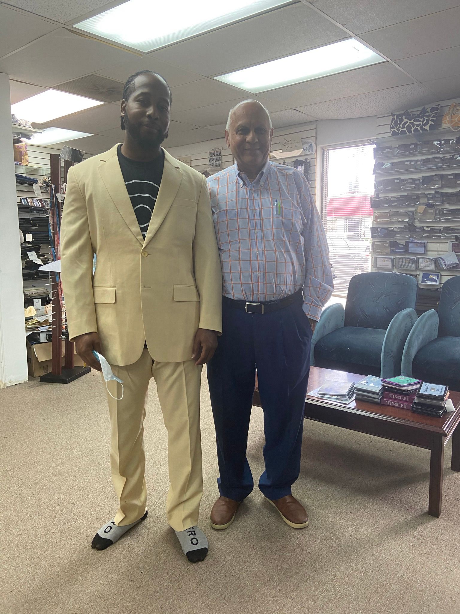 Custom tailored suit