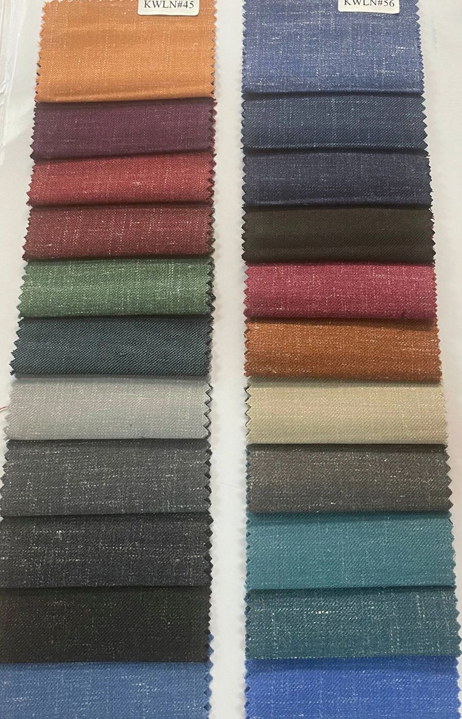 Multiple fabric swatches