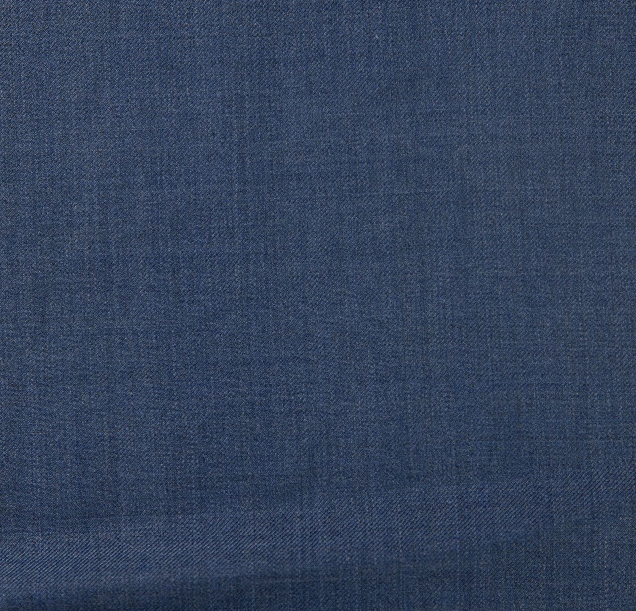 A close up of a piece of mid blue fabric