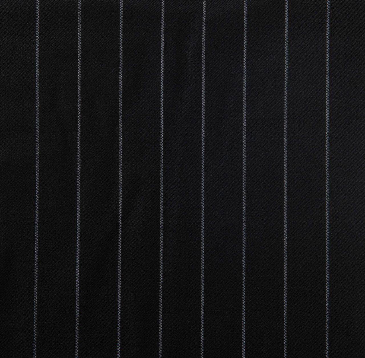 A close up of a black striped fabric with white stripes