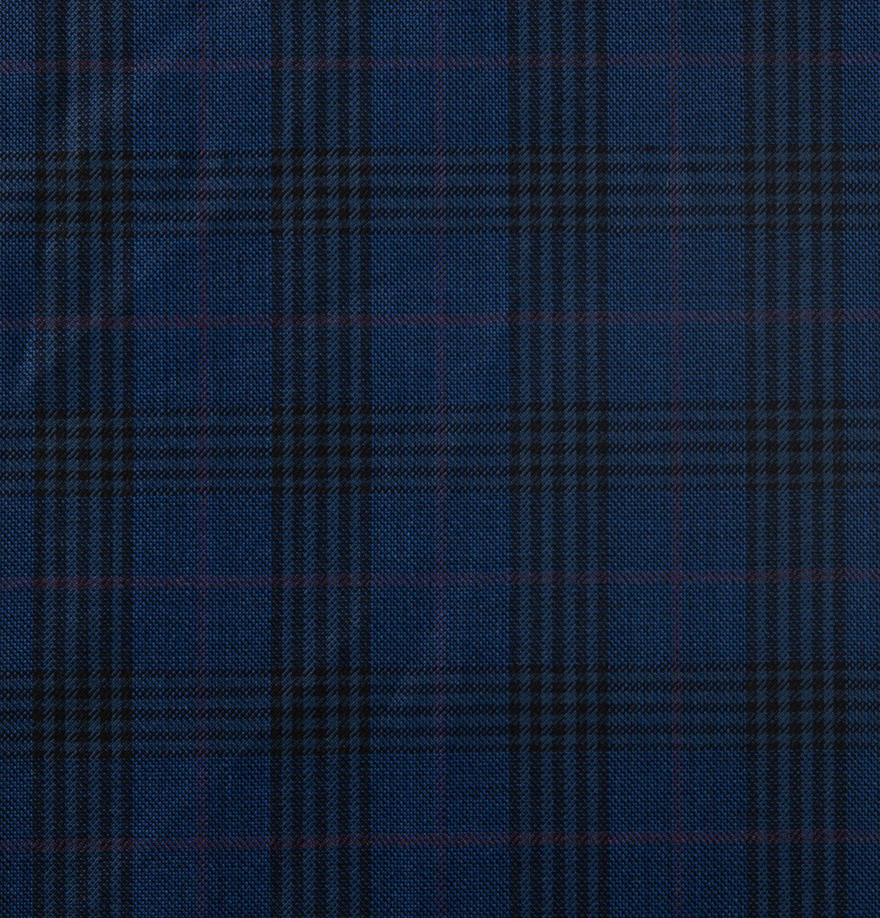 A close up of a blue plaid fabric texture