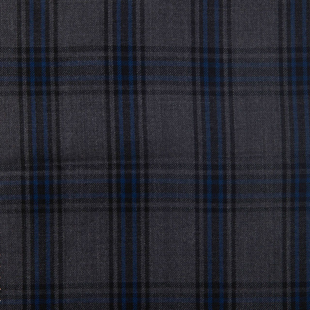 A close up of a grey plaid fabric.