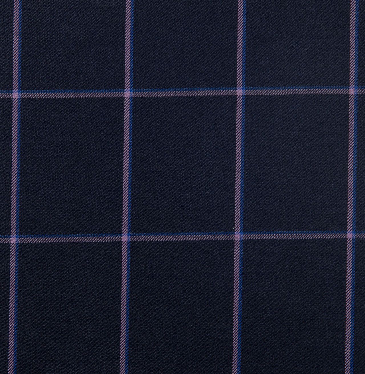 A close up of a blue and purple plaid fabric
