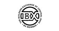 A black and white logo for the builders exchange of central ohio.
