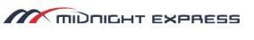 A blurry picture of the midnight express logo on a white background.
