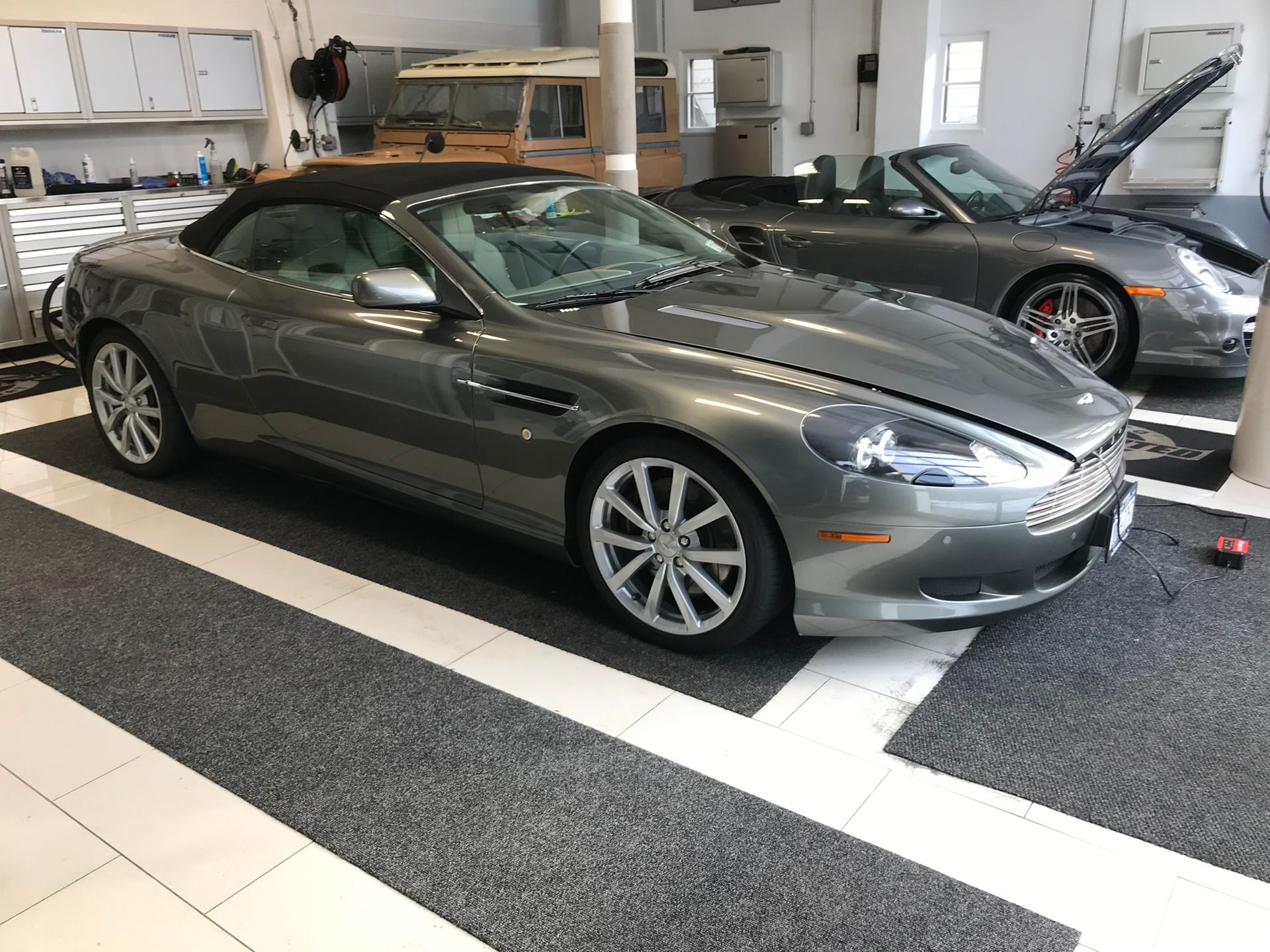 dark gray sports car