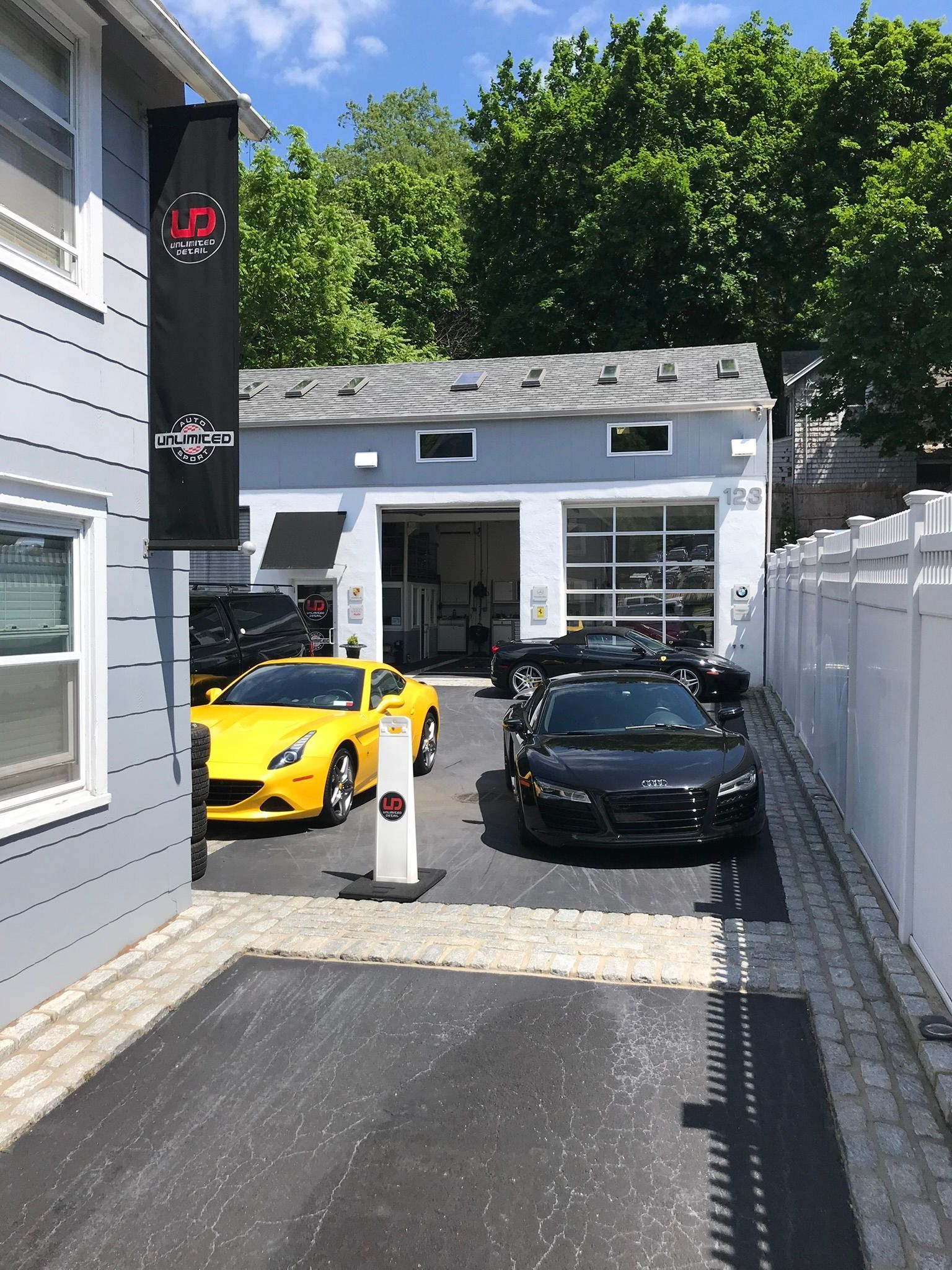 black and yellow sports car