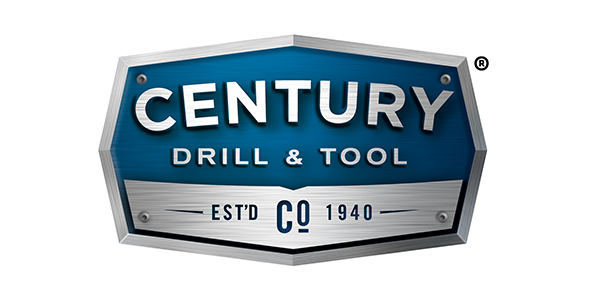 Century Drill & Tool blue-and-silver logo badge with ESTD 1940 text
