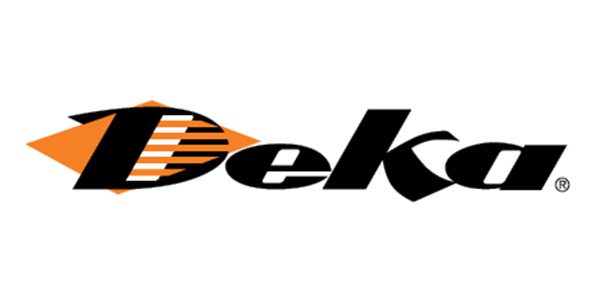 Beko logo in black and orange with a stylized orange wedge behind the wordmark