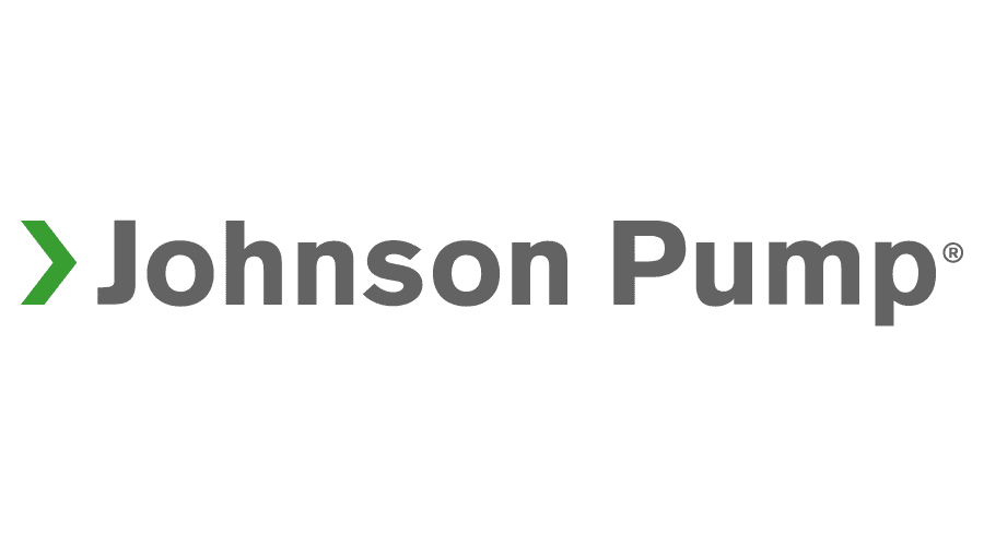 Johnson Pump logo with green arrow icon and gray text