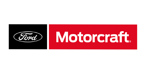 Ford and Motorcraft logos on black and red backgrounds