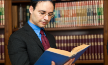 Lawyer reading book