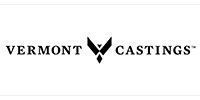 The logo for vermont castings is black and white.